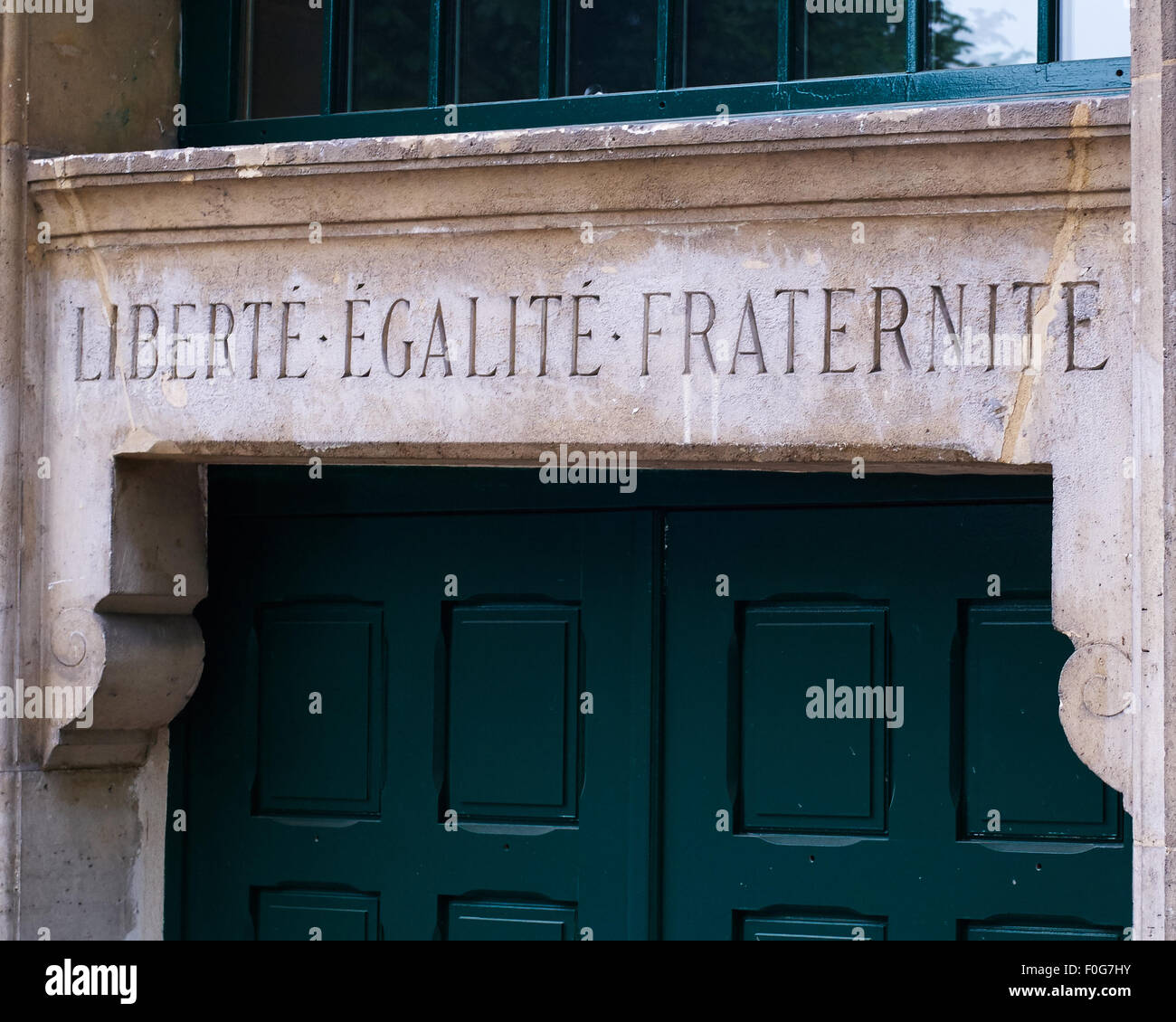 Liberte, Egalité, Fraternité, Paris, Frankreich Stockfoto