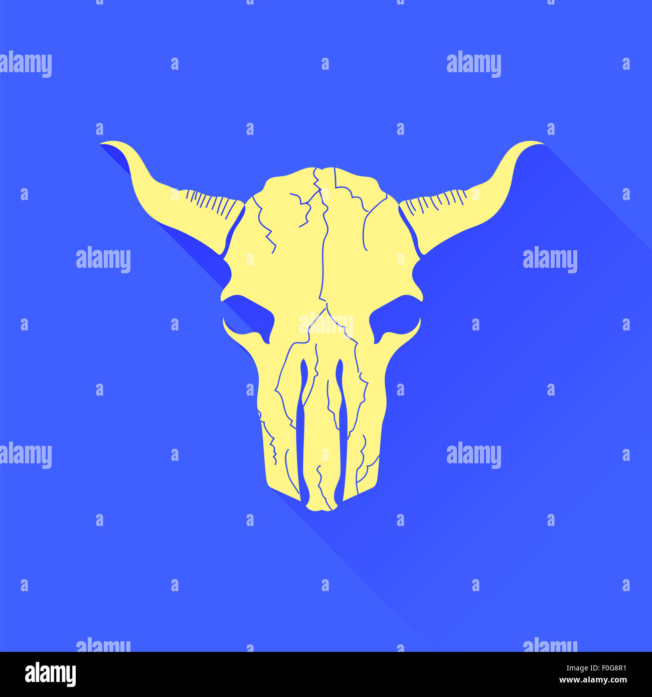 Schädel des Stier-Symbol Stockfoto