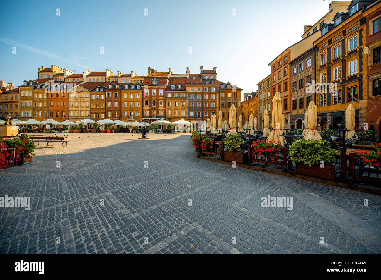 Marktplatz in Warschau Stockfoto