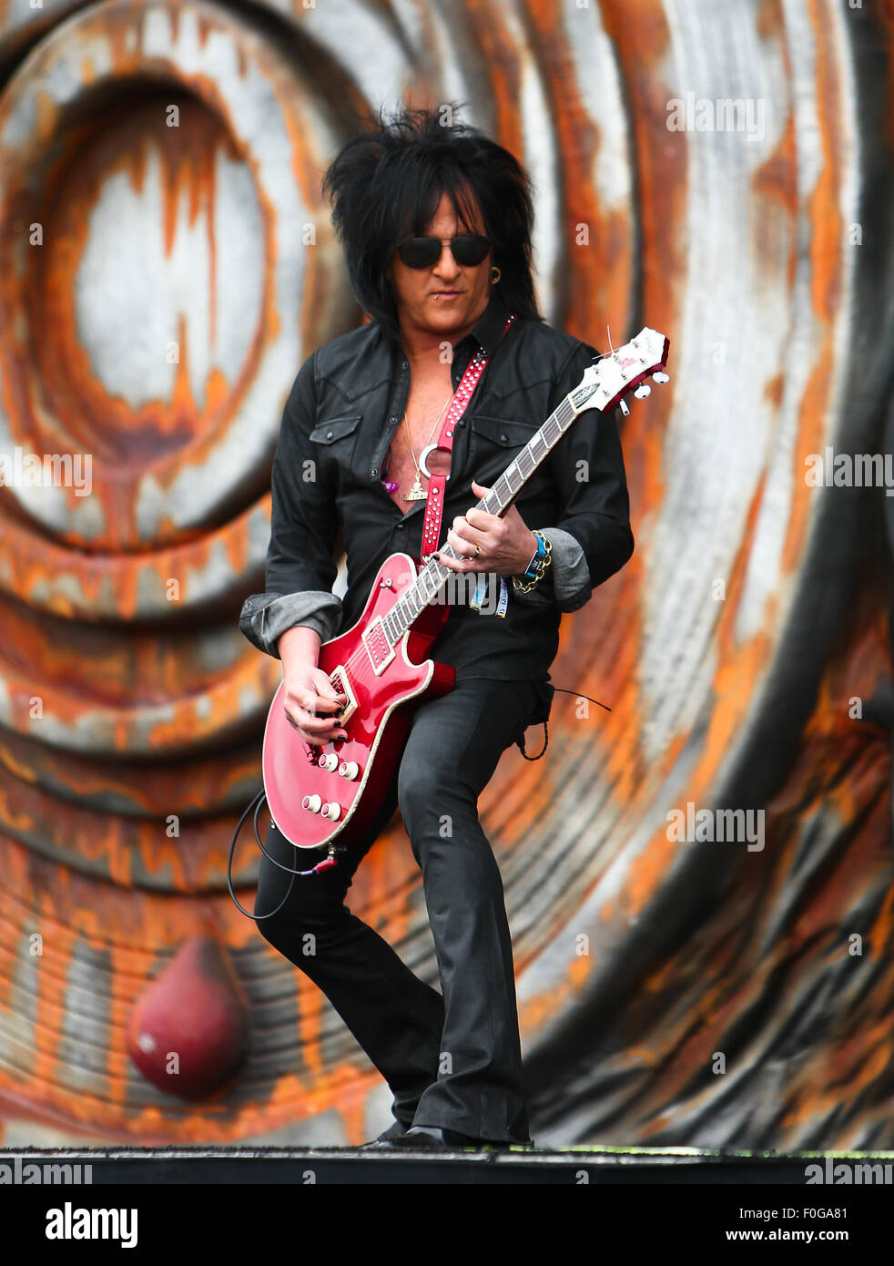 Download Festival - Tag 3 - Performances mit: Steve Stevens wo: Donnington, Vereinigtes Königreich bei: 14. Juni 2015 Stockfoto