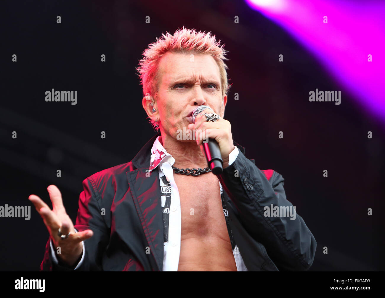 Download Festival - Tag 3 - Performances mit: Billy Idol wo: Donnington, Vereinigtes Königreich bei: 14. Juni 2015 Stockfoto