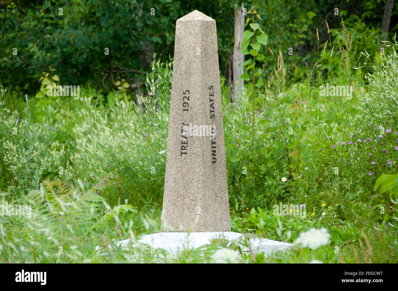 USA & Grenzposten Kanada Stockfoto