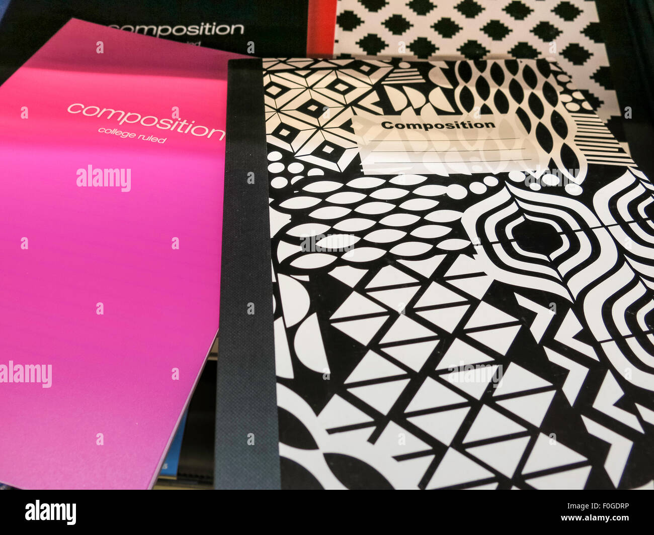 Zusammensetzung-Notebooks Stockfoto