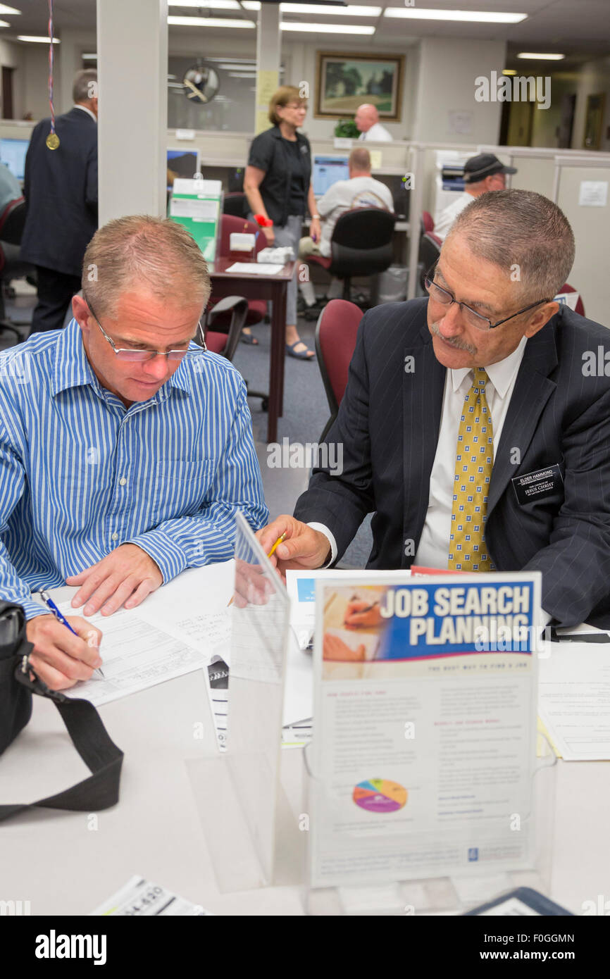 Salt Lake City, Utah - das Arbeitsamt bei der Mormonen-Kirche Welfare Square Komplex. Stockfoto