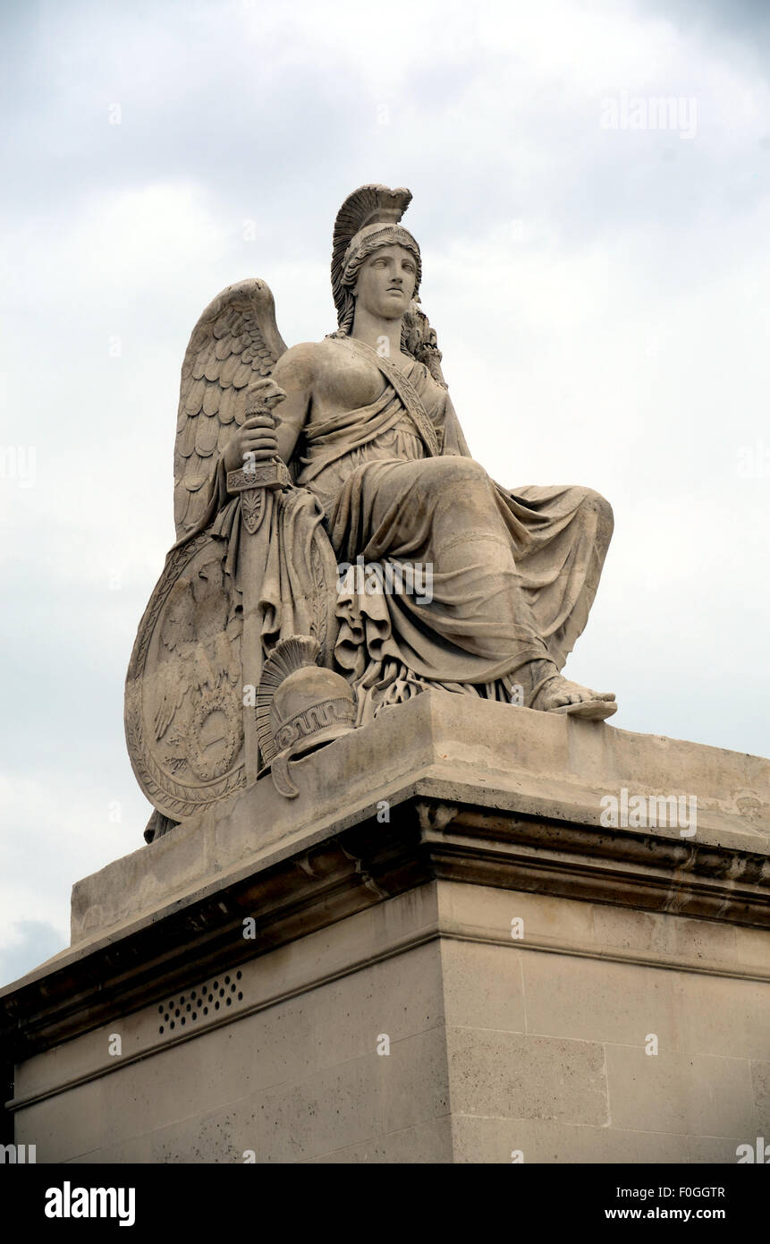 "La France Victorieuse" in der Jardin des Tuileries in Paris. Stockfoto