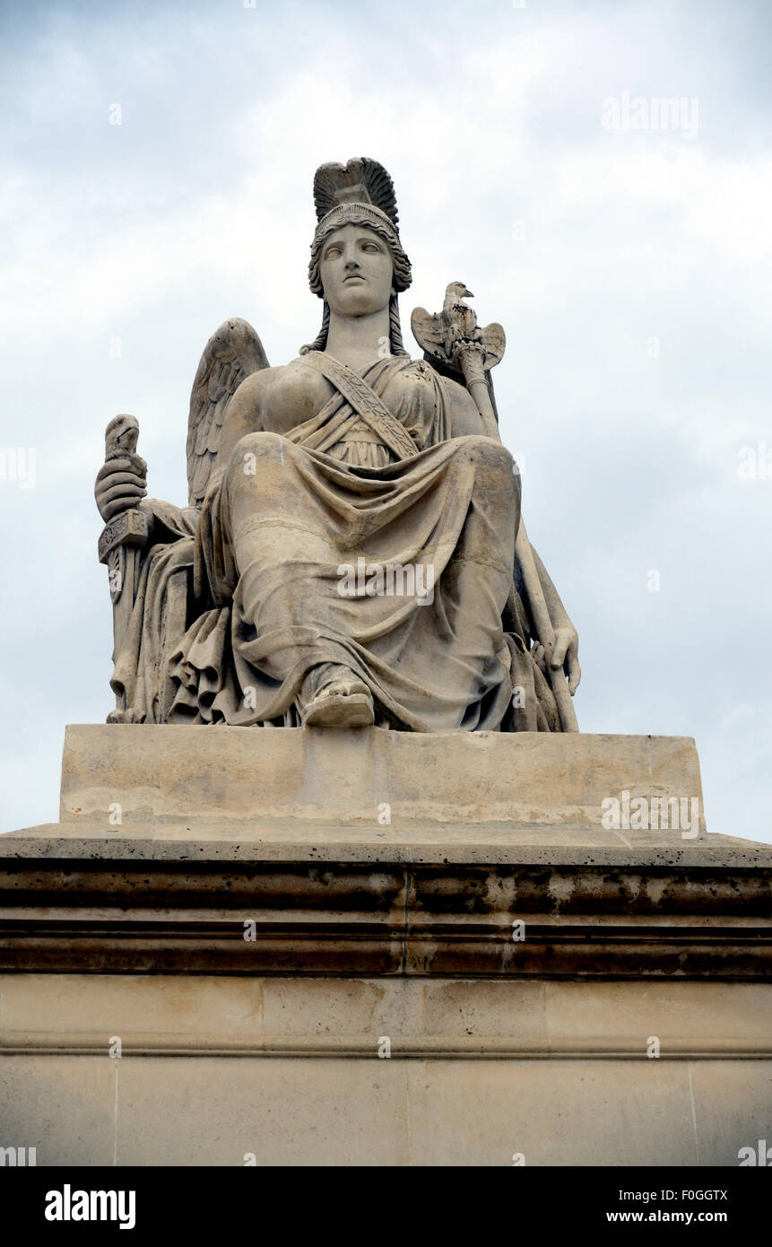 "La France Victorieuse" in der Jardin des Tuileries in Paris. Stockfoto