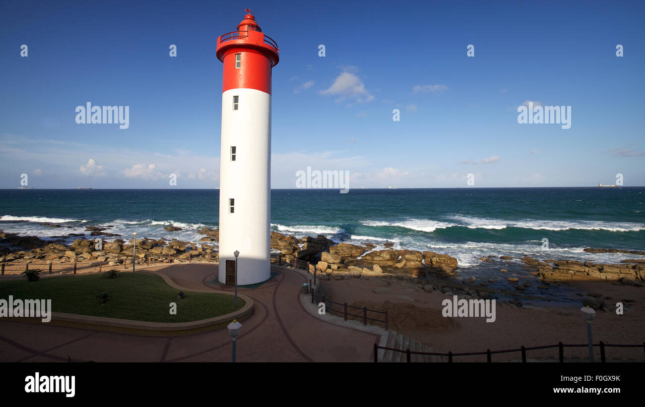 Leuchtturm in Natal, Durban, Südafrika Stockfoto