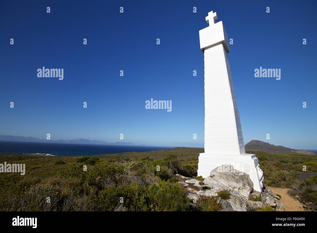 Küsten aussehen, in der Nähe von Cape Town, Cape Point - Vasca da Gama und Bartholomeus Dias überqueren. Landmark entdeckt den Seeweg Stockfoto