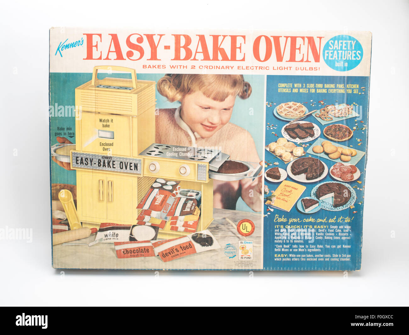 1963 Kenner Easy-Backen Ofen., Vintage Backen Spielzeug eine ikonische amerikanische Kinderspielzeug der 1960er Jahre. Stockfoto