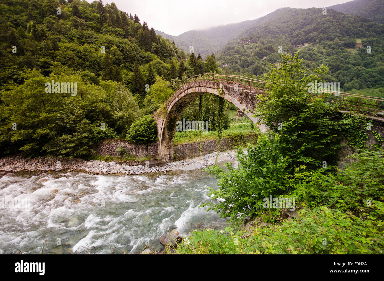 Alte Brücke in Rize, Türkei Stockfoto