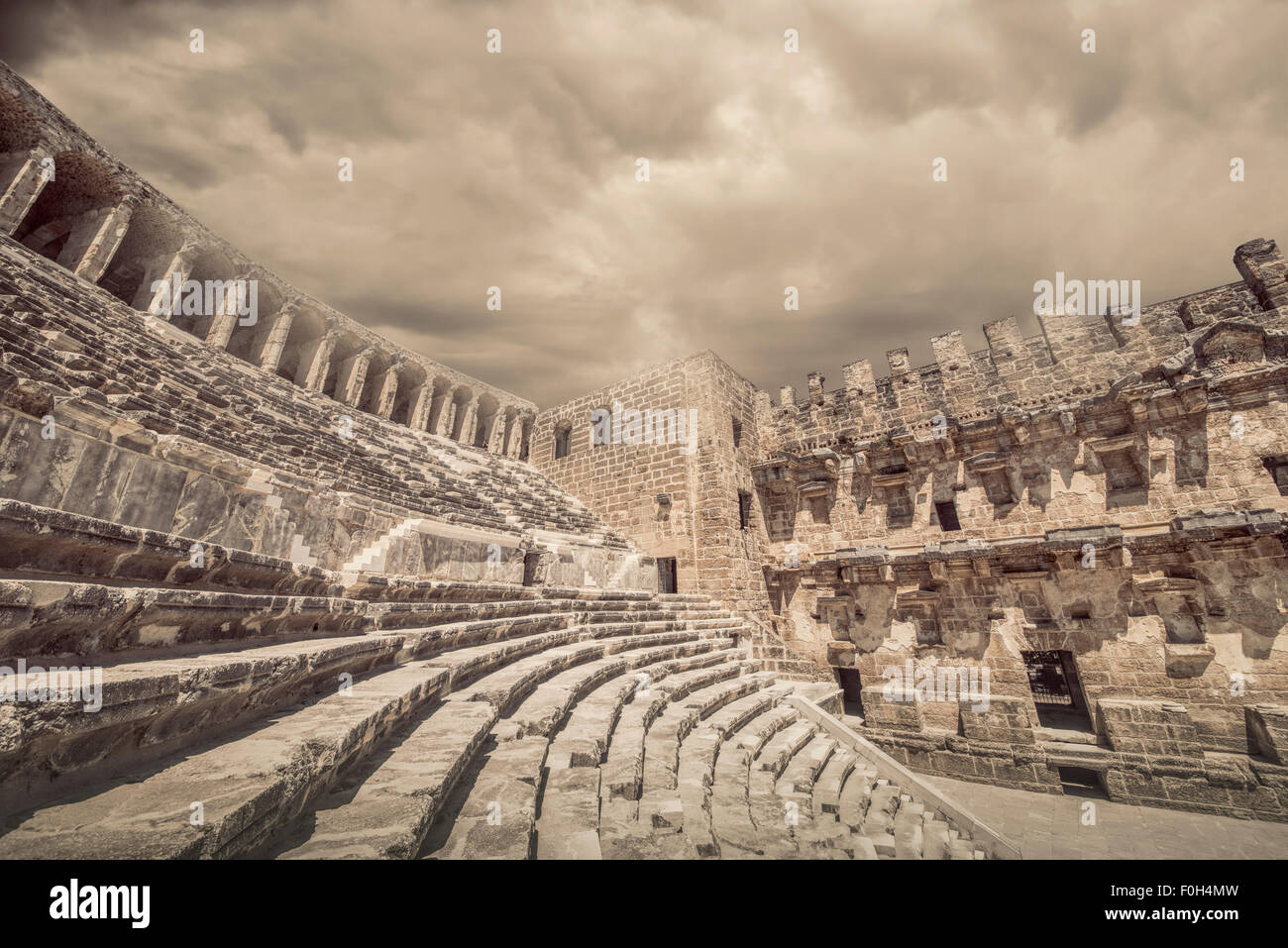 Amphitheater von Aspendos Stockfoto