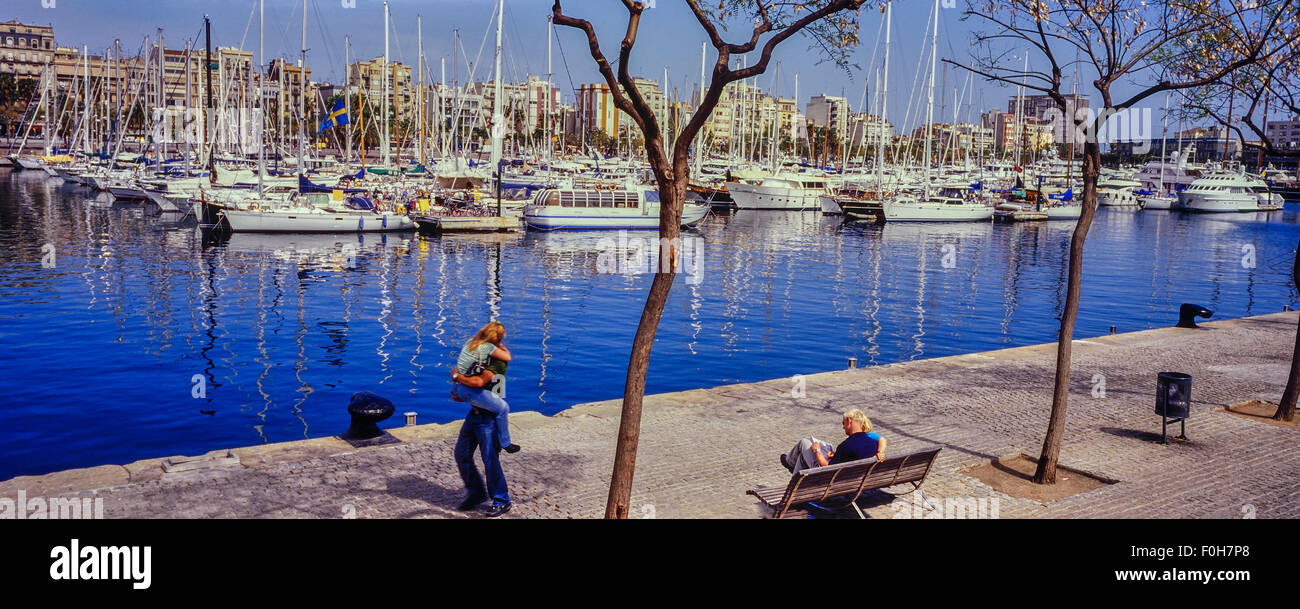 Marina Port Vell. Barcelona. Spanien Stockfoto