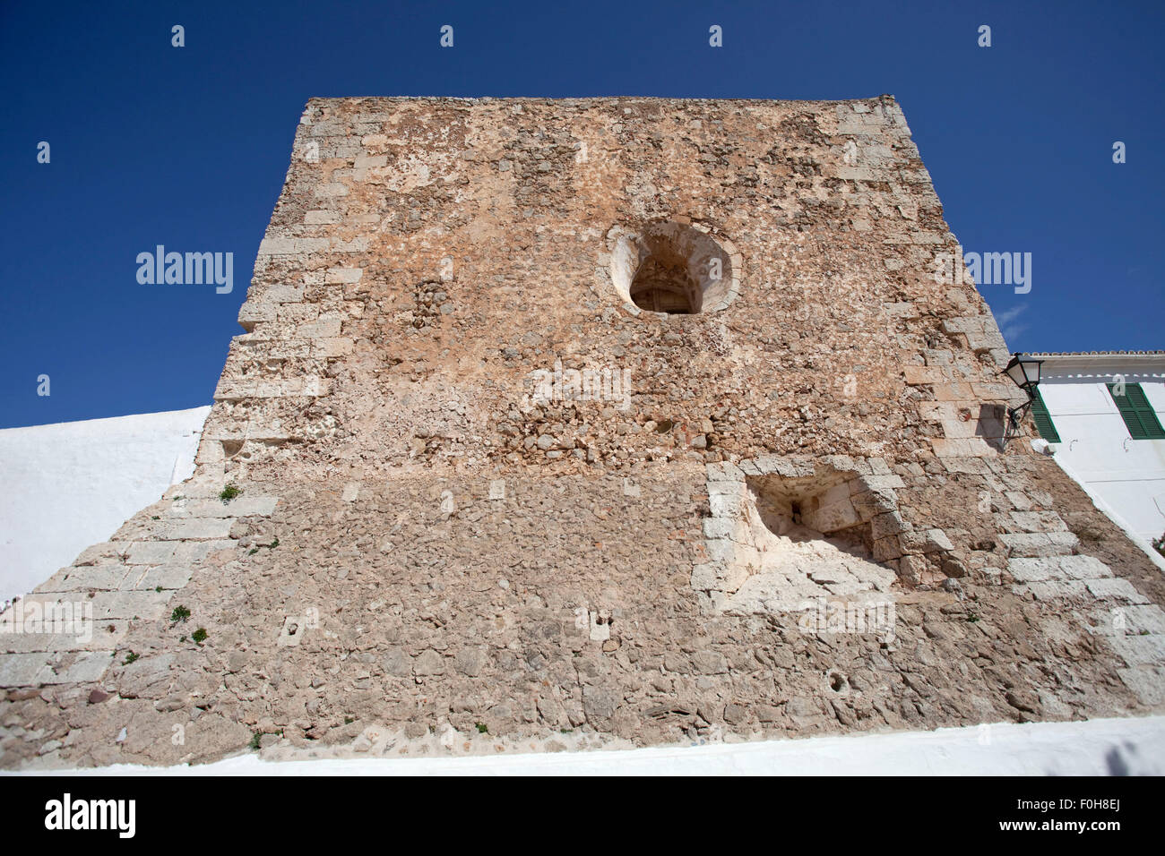 El Toro Menorca. Heiligtum der Virgen del Toro, eine alte gotische Kirche von 1670 Stockfoto