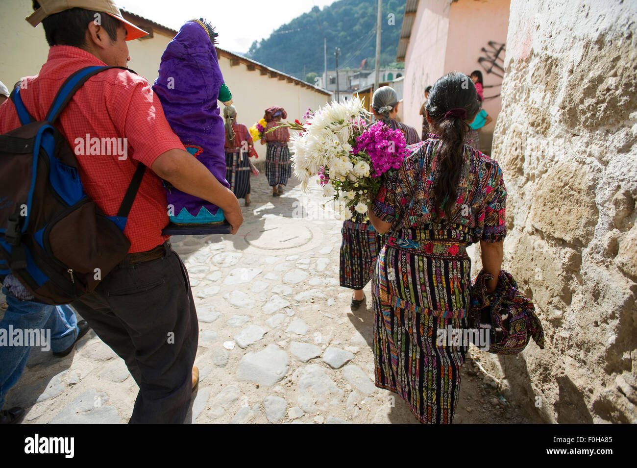 Beerdigung, San Jorge La Laguna, Solola, Guatemala. Stockfoto