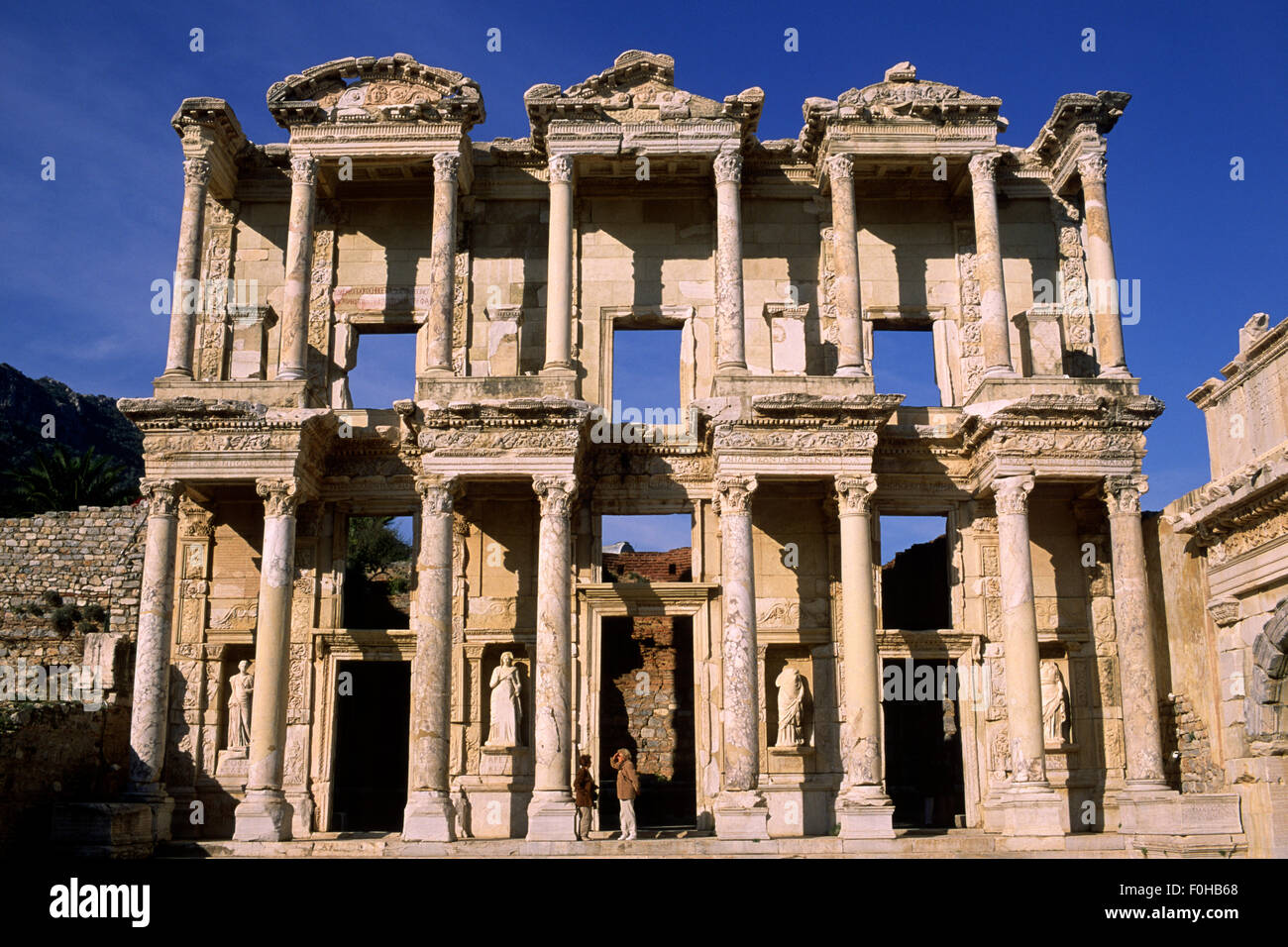 Türkei, Ephesus, Bibliothek von Celsus Stockfoto