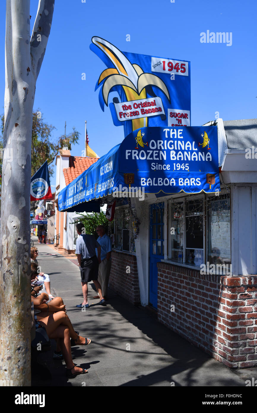 USA Kalifornien CA Orange County Newport Beach Balboa Island Balboa Bar Eis behandeln dessert Stockfoto