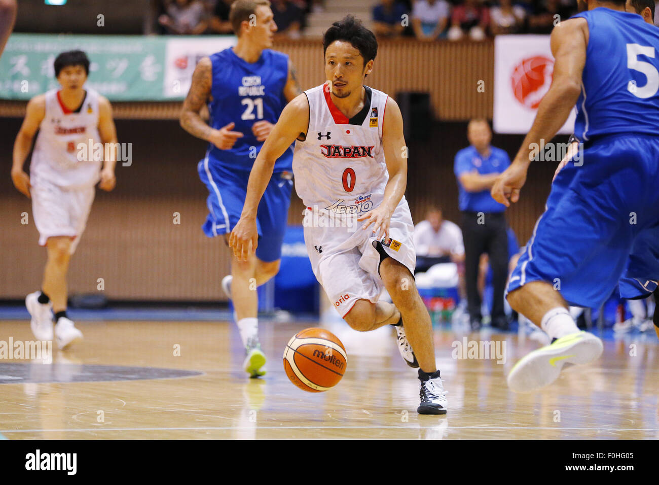 Tokio, Japan. 15. August 2015. Yuta Tabuse (JPN) Basketball: International friendly match zwischen Japan 65-54-Tschechien am 2. Yoyogi-Gymnasium in Tokio, Japan. © Yusuke Nakanishi/AFLO SPORT/Alamy Live-Nachrichten Stockfoto