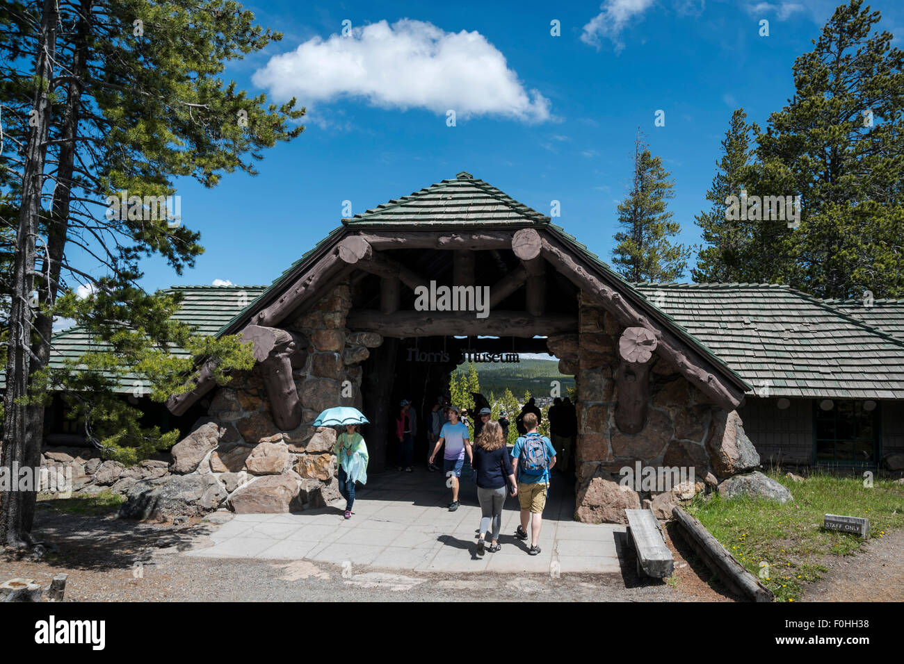 Das Norris Geyser Basin Museum, Yellowstone-Nationalpark, Wyoming, USA Stockfoto