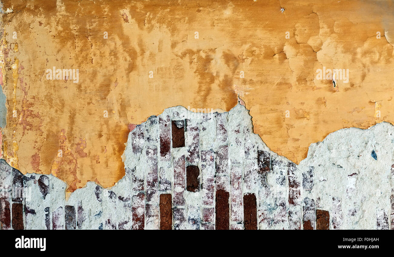 Grunge-Wand des alten Hauses. Strukturierten Hintergrund Stockfoto