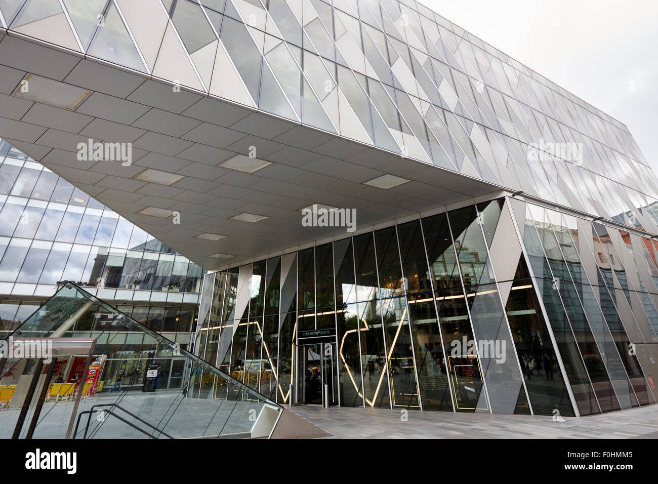 Emporio Armani Mode speichern in der Avenue Buildnig Spinningfields Manchester England UK Stockfoto