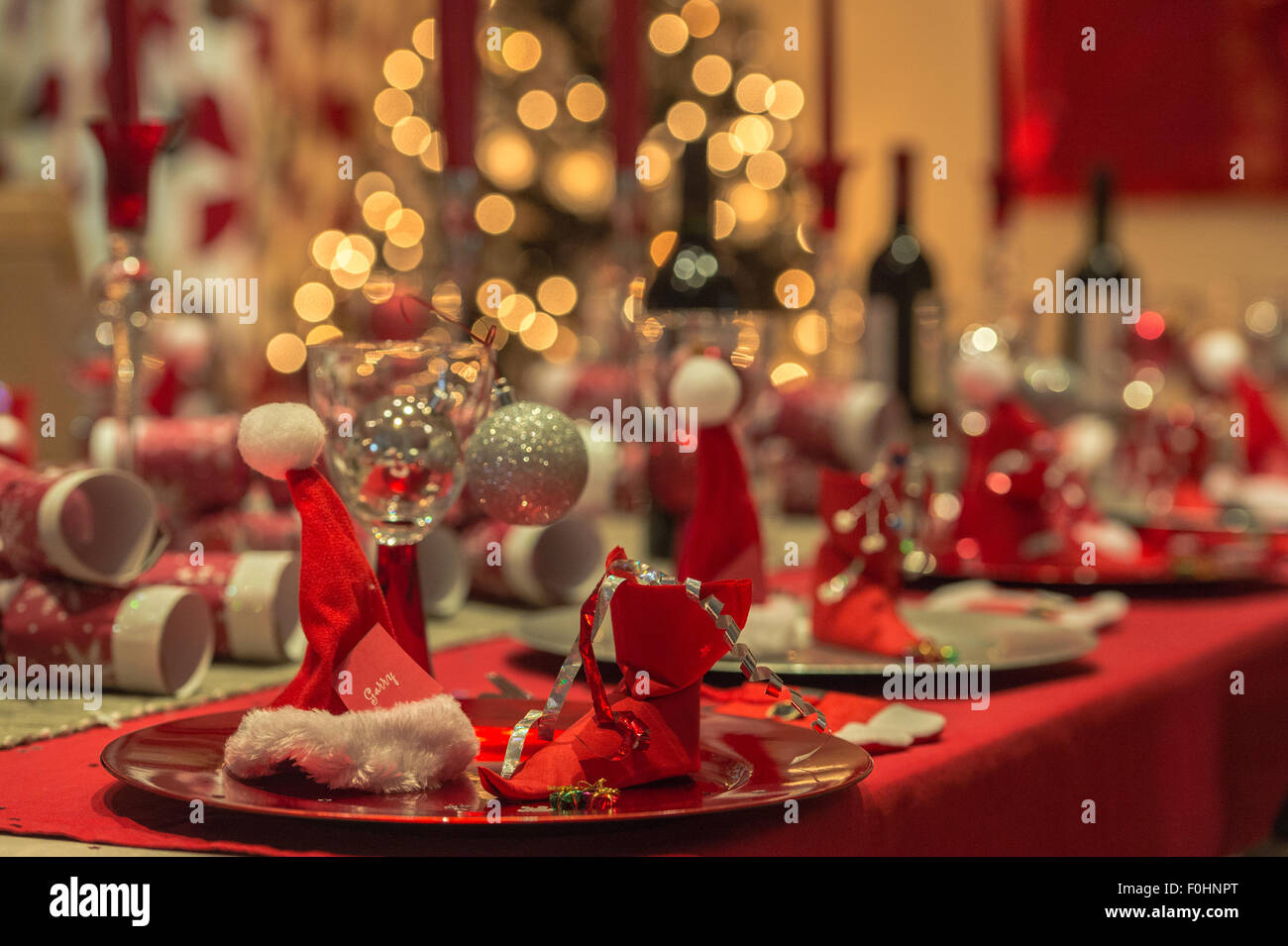 Weihnachten Tischdekoration Stockfoto