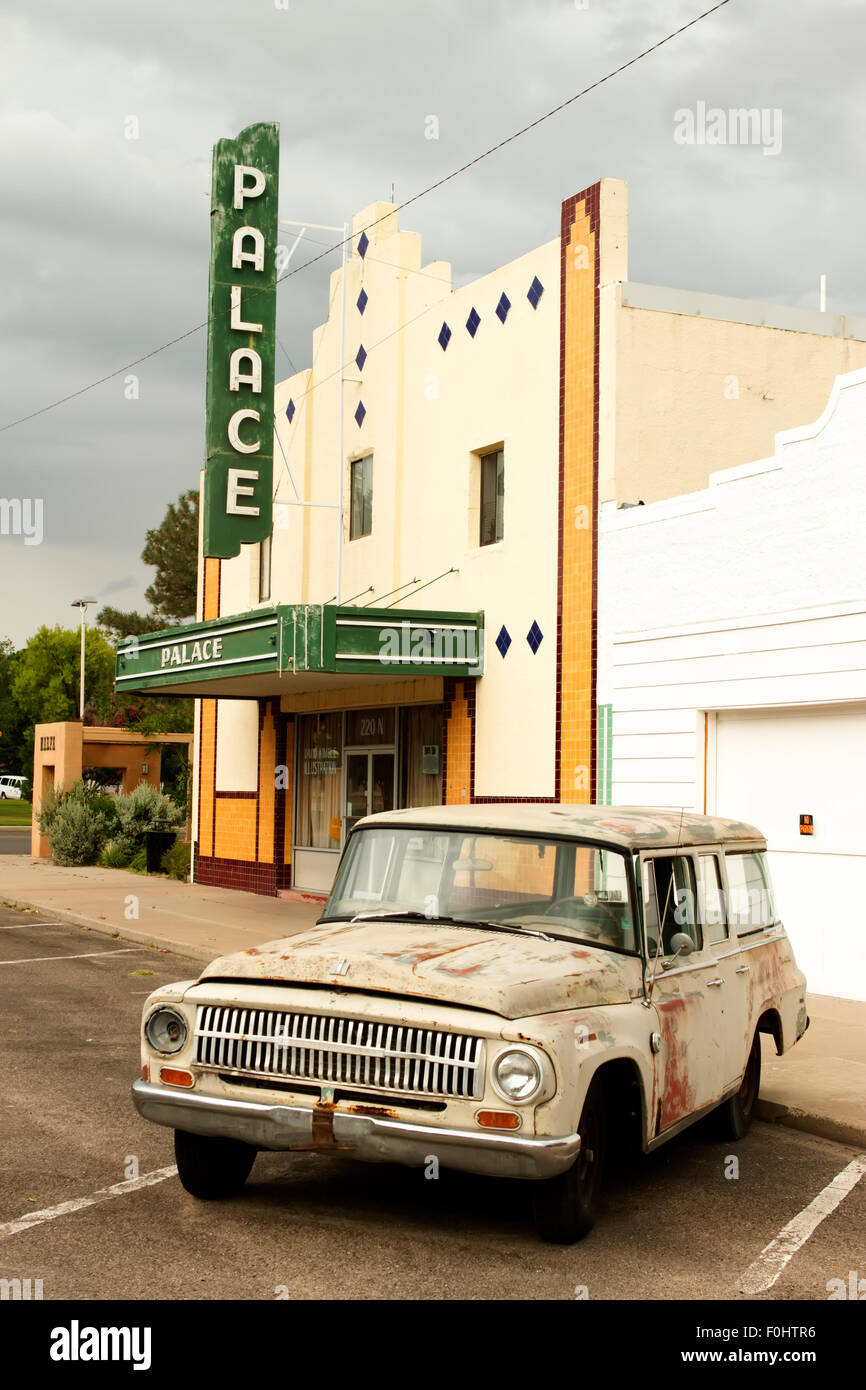 Die Innenstadt von Marfa, West-Texas. Stockfoto