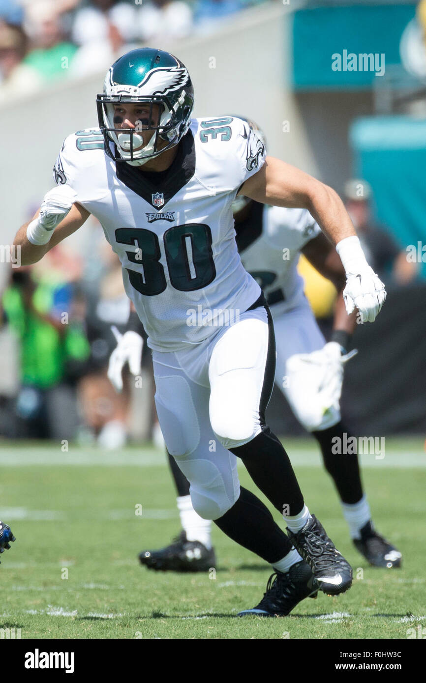 Philadelphia, Pennsylvania, USA. 16. August 2015. Philadelphia Eagles Sicherheit Ed Reynolds (30) in Aktion während der NFL-Spiel zwischen den Indianapolis Colts und den Philadelphia Eagles am Lincoln Financial Field in Philadelphia, Pennsylvania. Die Philadelphia Eagles gewann 36-10. Bildnachweis: Cal Sport Media/Alamy Live-Nachrichten Stockfoto