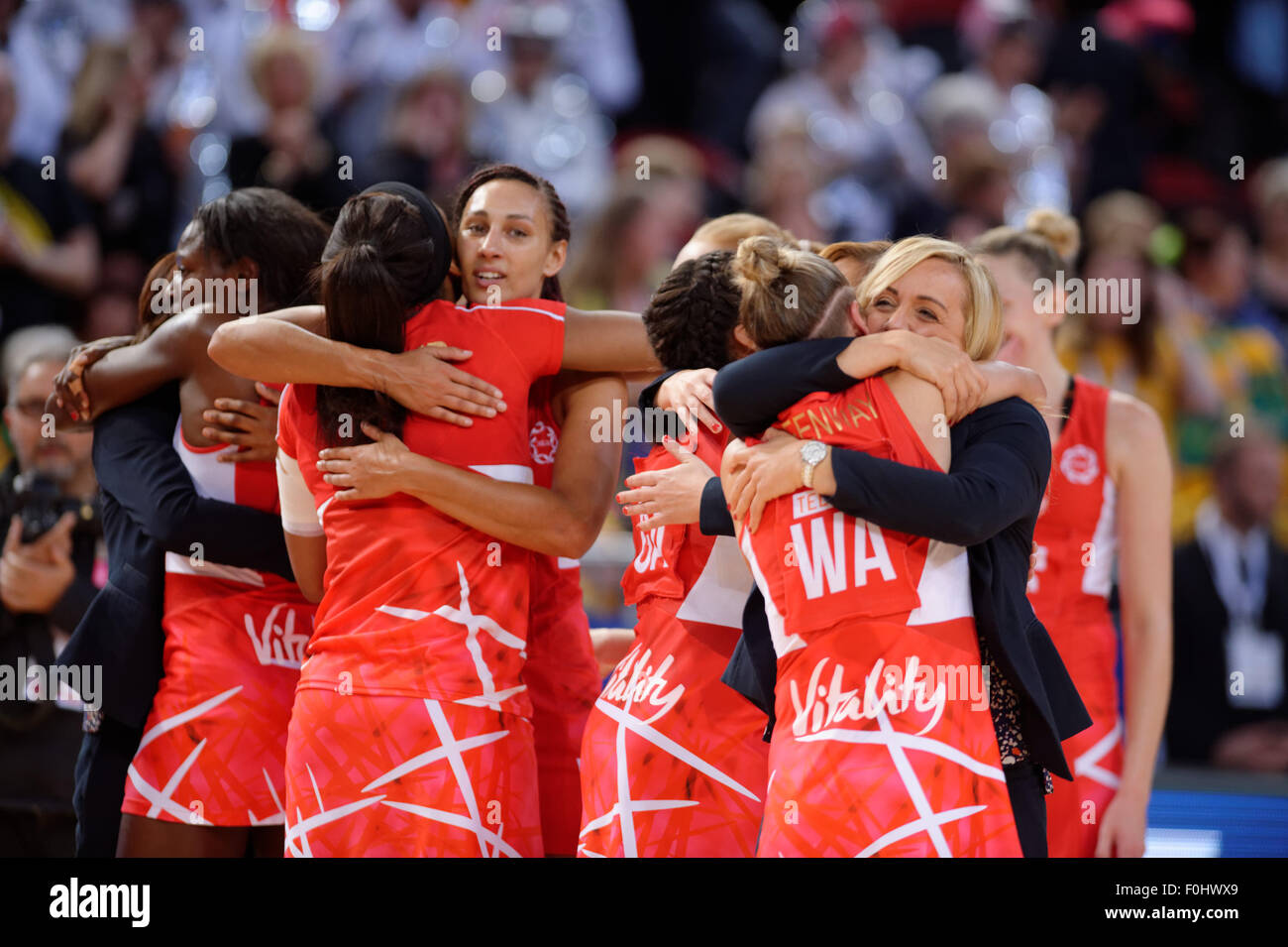 Sydney, Australien. 16. August 2015. Deutschland gewinnt die Bronzemedaille mit einem 66-44-Sieg über den jamaikanischen Sonnenschein Mädchen Kredit: MediaServicesAP/Alamy Live News Stockfoto