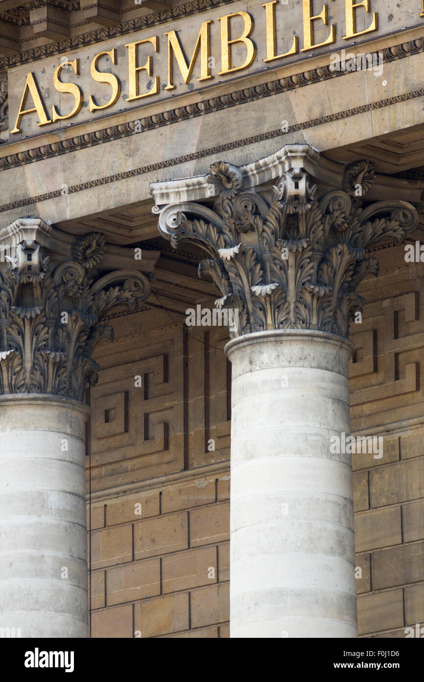 Detail der Versammlung Nationaldenkmal in Paris Stockfoto