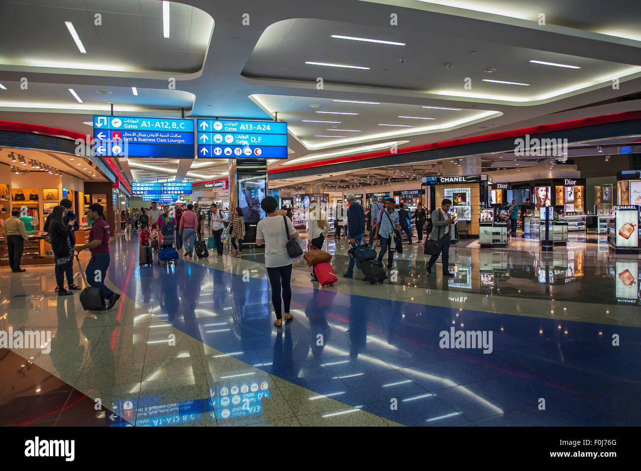 Shopping-Mall, Dubai International Airport, Vereinigte Arabische Emirate Stockfoto