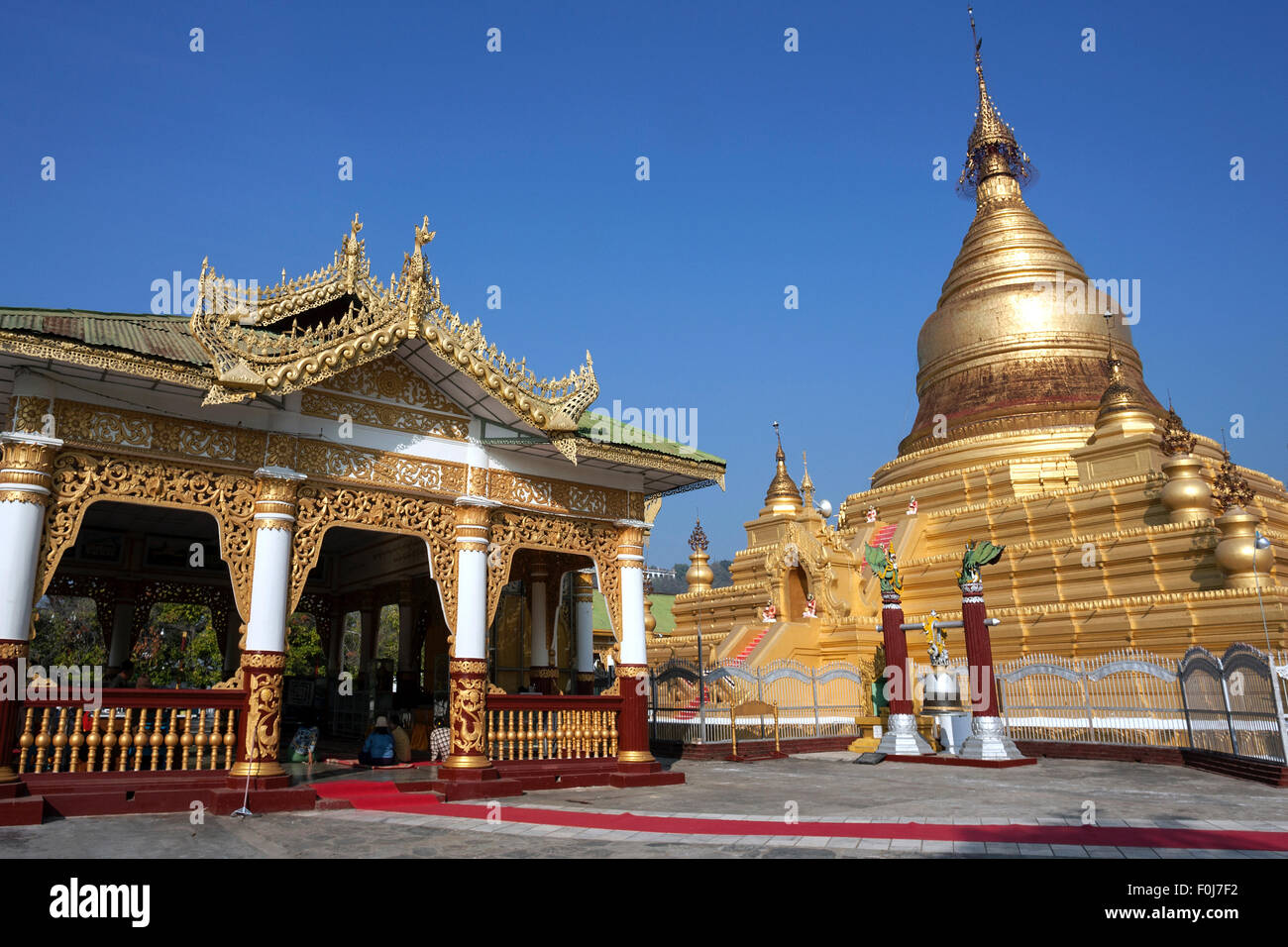 Maha Ławka Marazein Pagode, Mandalay, Division Mandalay, Myanmar Stockfoto