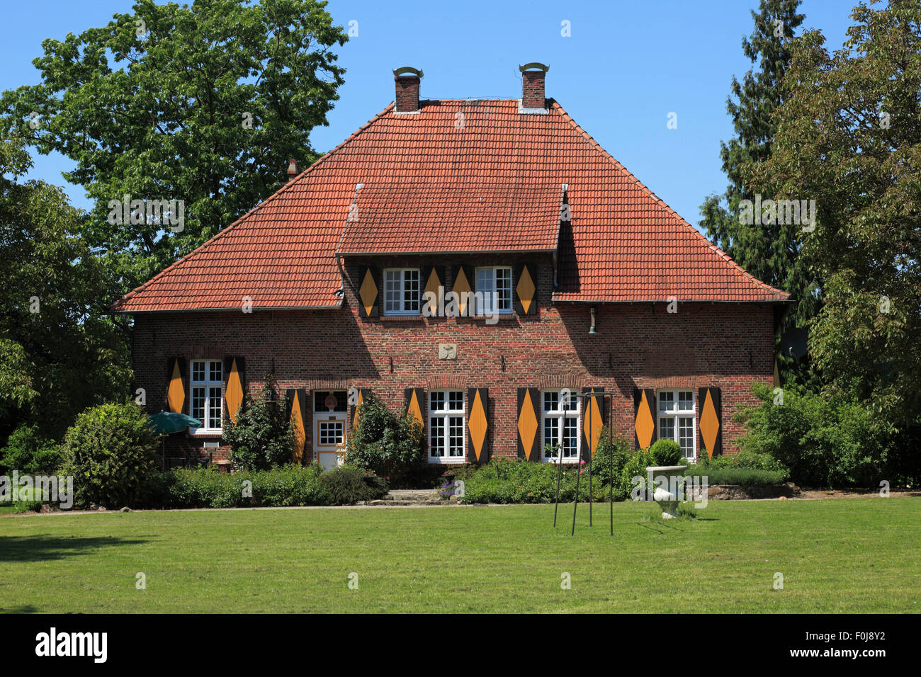 Wasserschloss Haus Kretier in Rhede-Vardingholt, Münsterland, Nordrhein-Westfalen, erstellte Darm Hillerding Stockfoto
