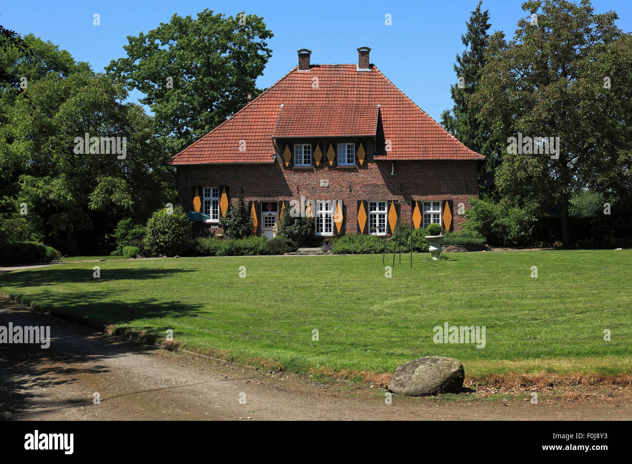 Wasserschloss Haus Kretier in Rhede-Vardingholt, Münsterland, Nordrhein-Westfalen, erstellte Darm Hillerding Stockfoto