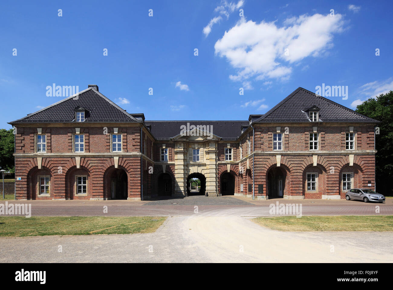 D-Wesel, Rhein, Niederrhein, Rheinland, Nordrhein Westfalen, NRW, Festungsstadt, Garnisonsstadt, Zitadelle Wesel, Preußen, preußische Festung, Haupttor, Backsteinbau, Barock Stockfoto