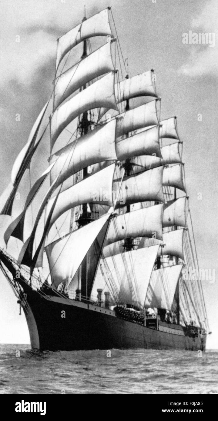 Transport / Transport, Navigation, Segelschiff, Barke 'Pudel', Reederei Laeisz, Hamburg, 1857 - 1870, Additional-Rights-Clearences-not available Stockfoto