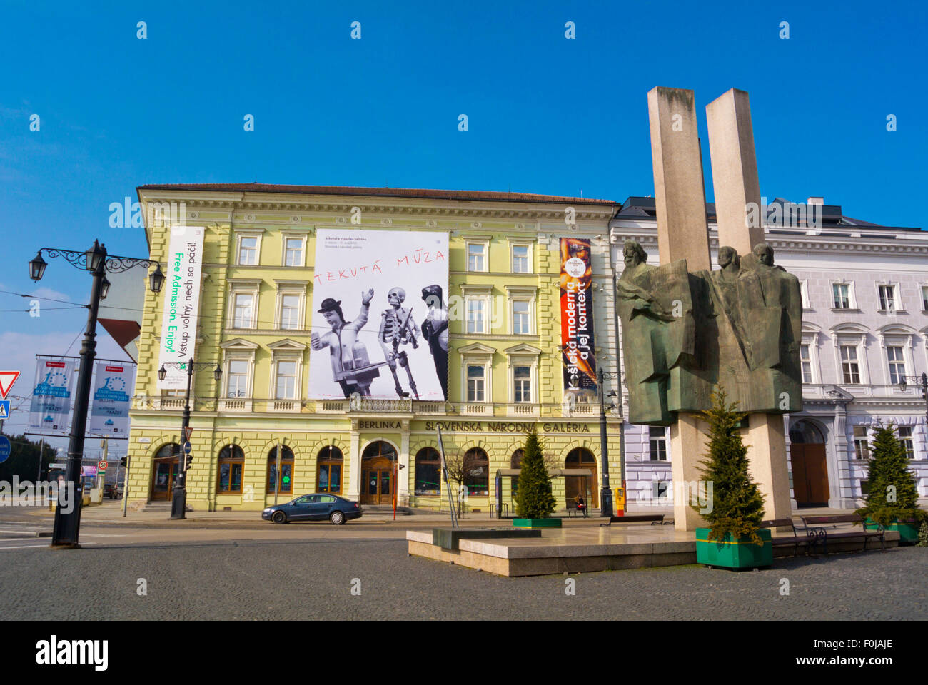 Namestie Stura, Schloss Esterhazy, Gehäuse Nationalgalerie Kunstgalerie, Altstadt, Bratislava, Slowakei, Europa Stockfoto