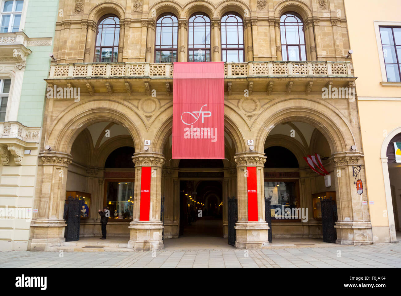 Ferstel Passage, Palais Ferstel (1860), Freyung, Altstadt, Altstadt, Wien, Österreich Stockfoto
