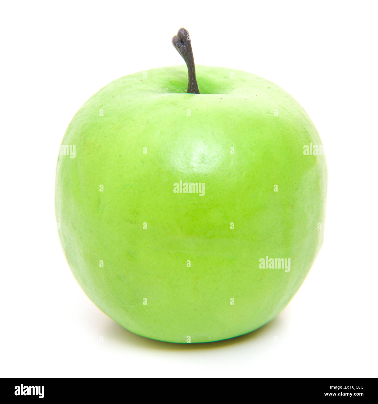 Feiner grüner Apfel auf weißem Hintergrund Stockfoto