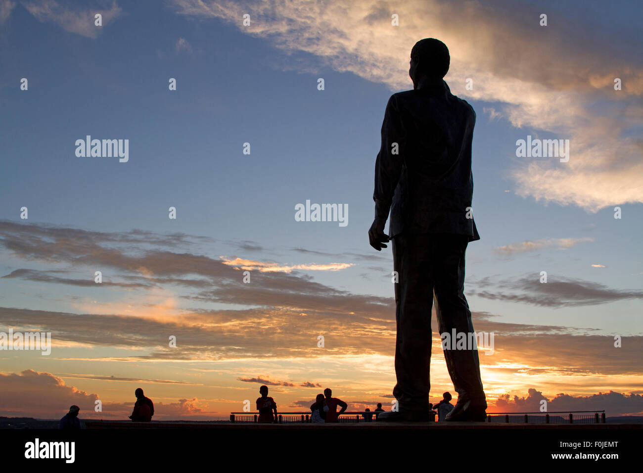 Bronze-Statue von Nelson Mandela Stockfoto