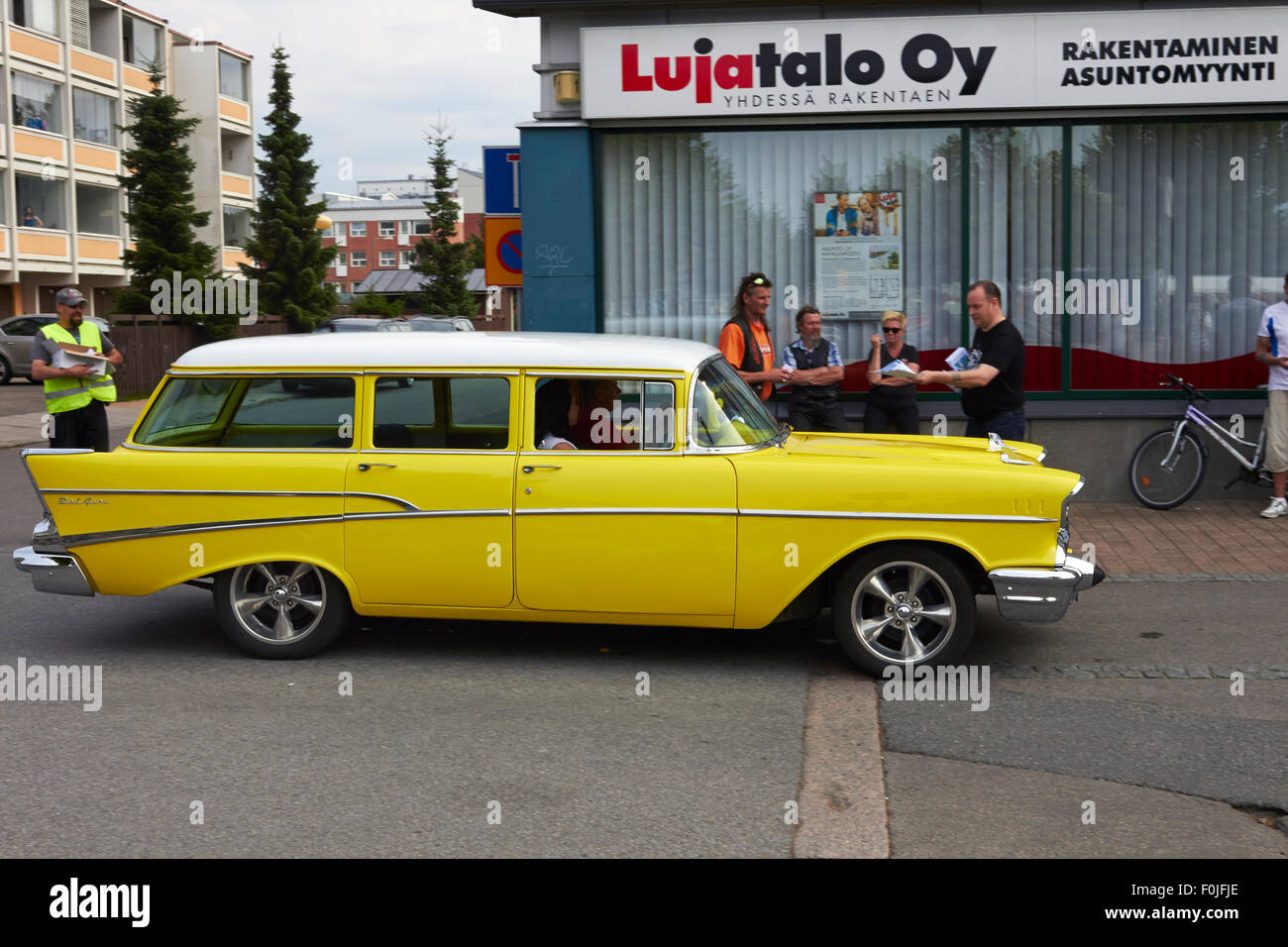1957 Chevrolet Bel Air 4-türige Kombi Stockfoto