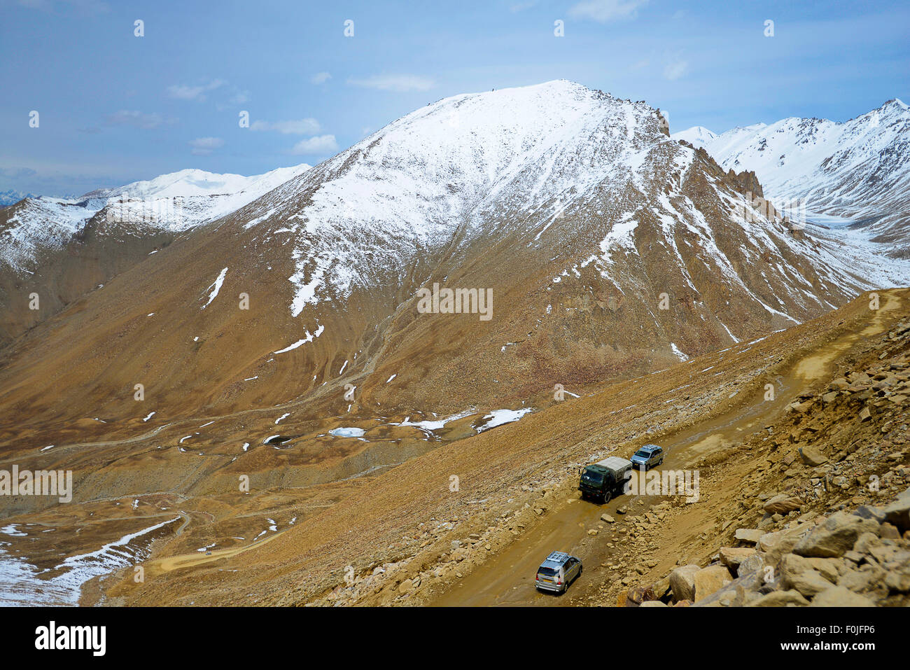 Indien Jammu Kashmir Ladakh Khardungla Pass der höchsten motor Straße der Welt 5359 m Stockfoto