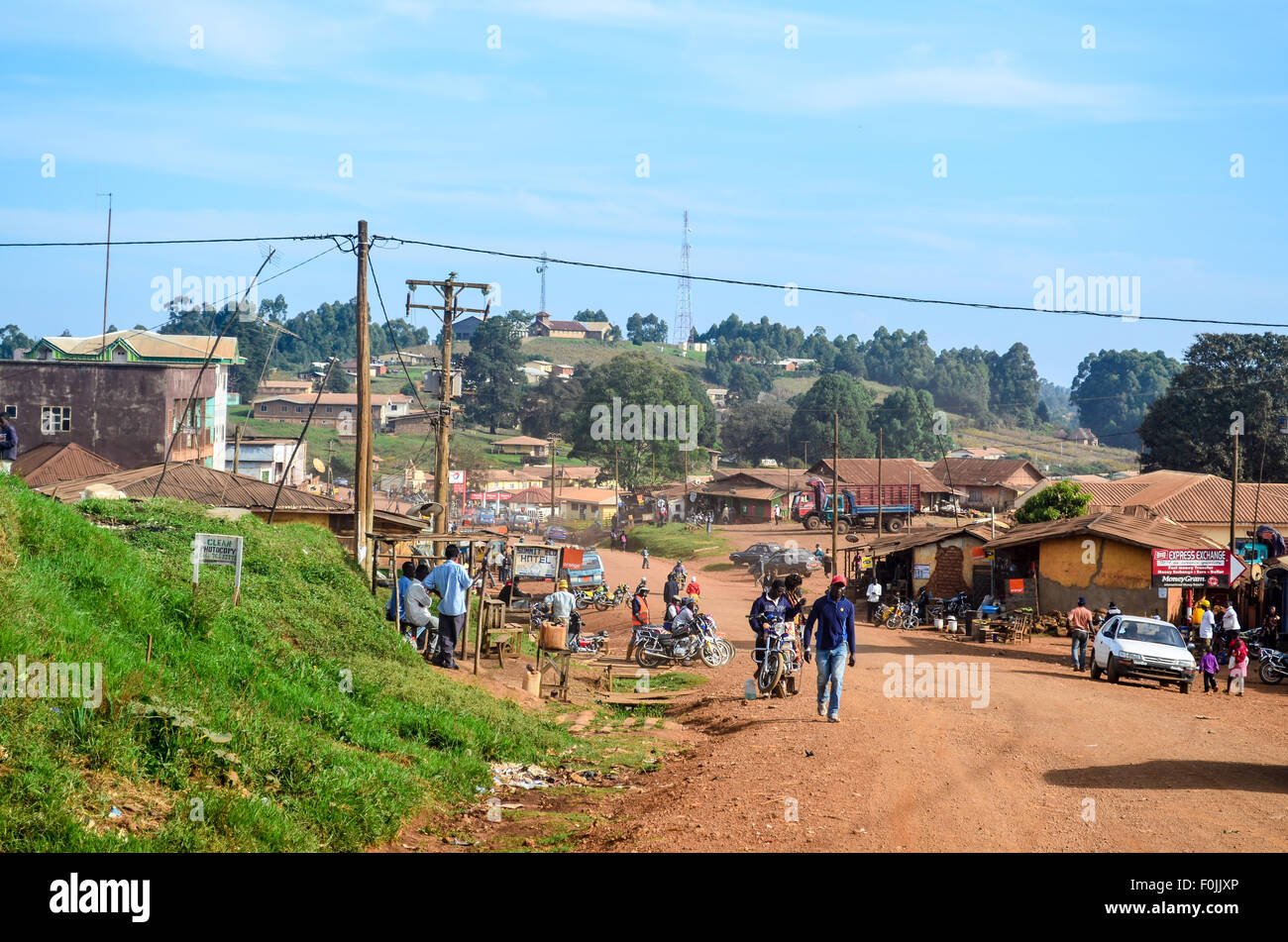 Dorf-Szene in Kamerun, in Ndu Stockfoto
