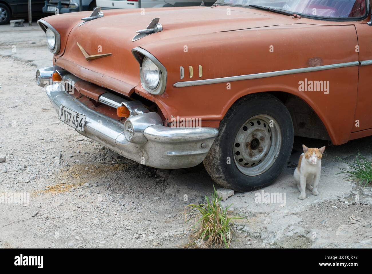 1950er Jahre Oldtimer sind ein wesentliches Merkmal auf Kubas Straßen Stockfoto