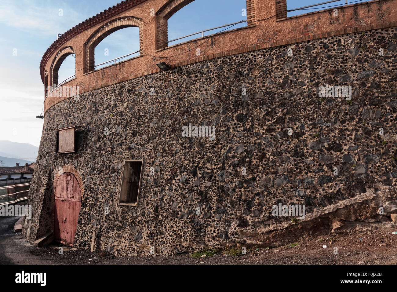 Olot Stierkampfarena. Stockfoto