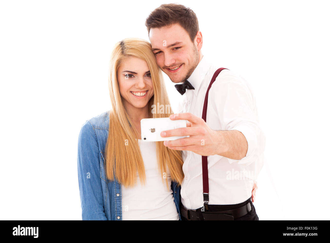 Junge Hipster paar machen ein Selbstporträt Stockfoto