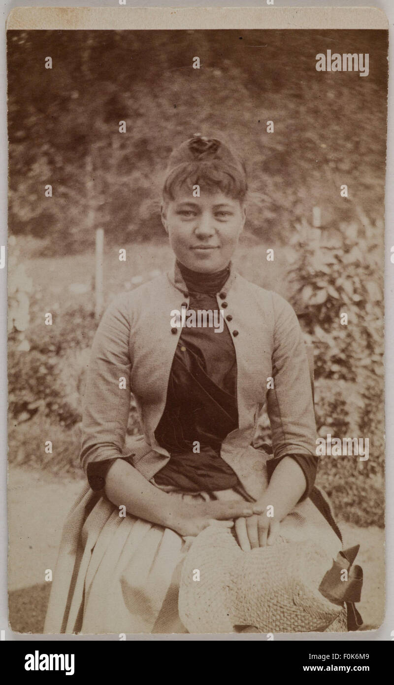 Garten-Porträt von Mary Slöör, Axel Gallén´s Frau-zu-sein, von Stockfoto