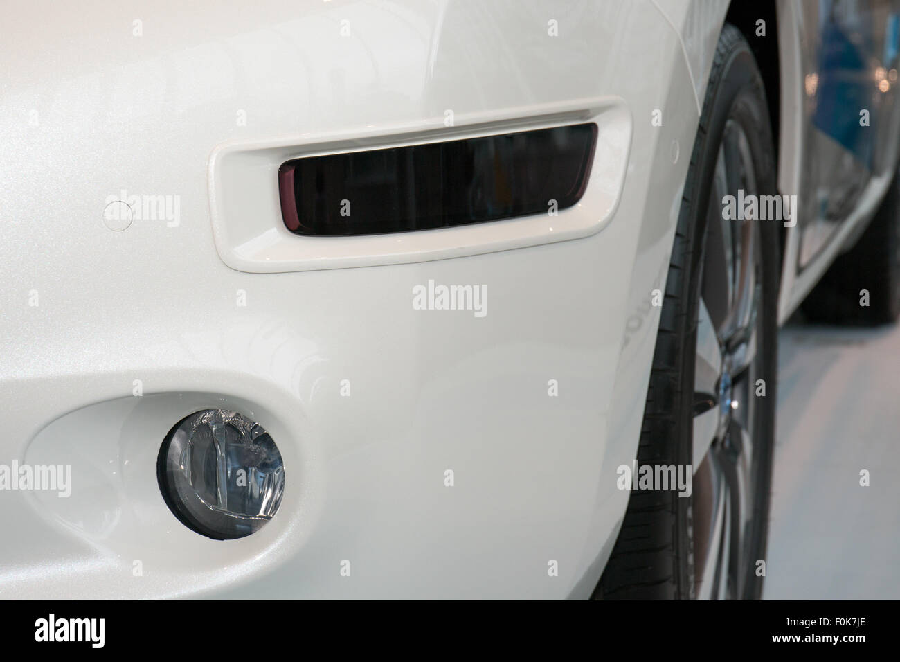 Nissan autonomen Fahren vorne links Sensor 2015 Nissan Global Headquarters Gallery Stockfoto