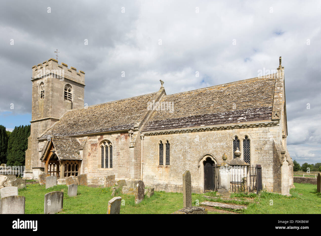 Die Kirche St. James das große, im Dorf von Saul, Gloucestershire, England, UK Stockfoto