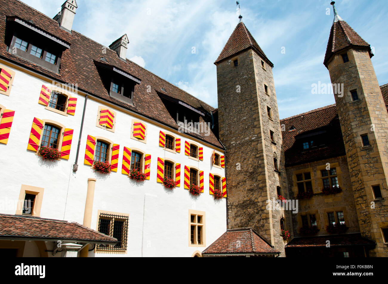 Colombier Burg - Neuchâtel - Schweiz Stockfoto