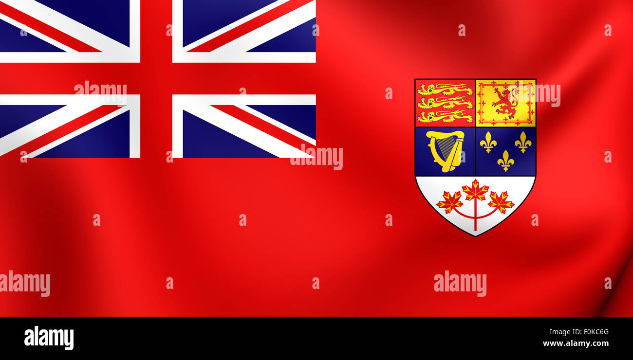 Kanadische Red Ensign (1957-1965). Hautnah. Stockfoto